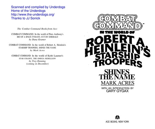 Cover of Shines the Name (Combat Command: In the World of Robert A. Heinlein's Starship Troopers)
