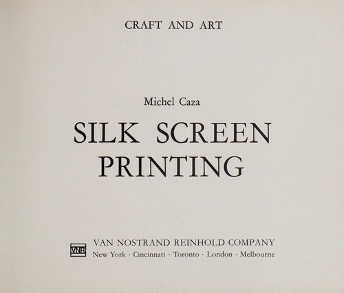 Cover of Silk screen printing