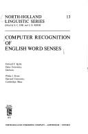 Cover of Computer recognition of English word senses