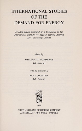 Cover of International Studies of the Demand for Energy (Contributions to Economic Analysis)