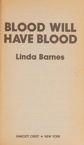 Cover of Blood Will Have Blood