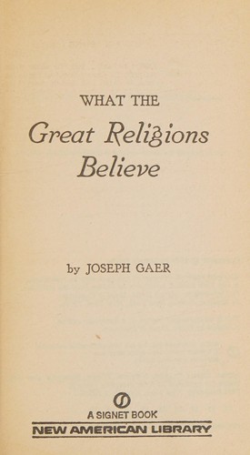 Cover of What the Great Religions Believe
