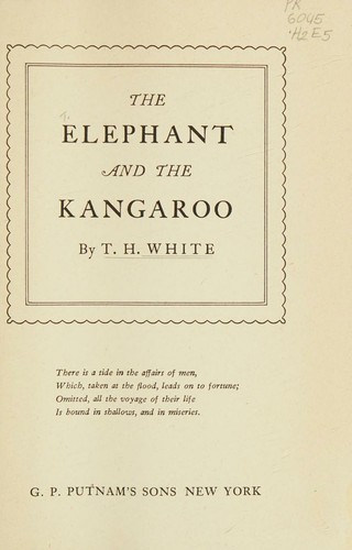 Cover of The elephant and the kangaroo