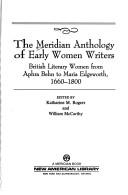 Cover of The Meridian anthology of early women writers