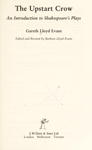 Cover of The Upstart Crow