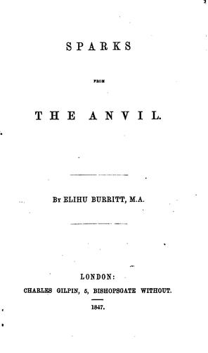 Cover of Sparks from the anvil