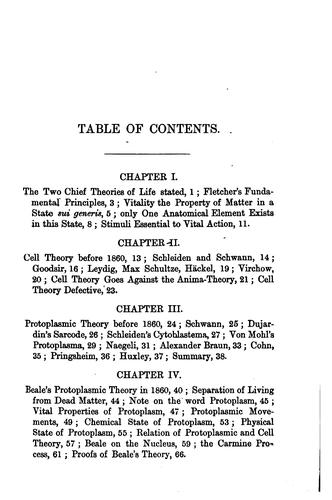 Cover of Protoplasmic Theory of Life