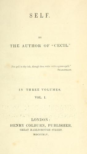 Cover of Self