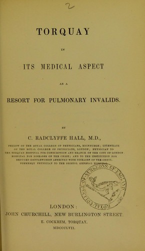 Cover of Torquay in its medical aspect as a resort for pulmonary invalids
