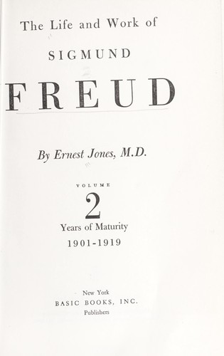 Cover of The life and work of Sigmund Freud