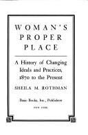 Cover of Woman's proper place