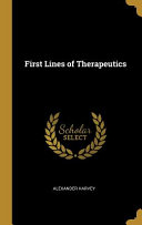 Cover of First Lines of Therapeutics