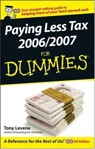 Cover of Paying Less Tax 2006/2007 for Dummies