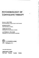 Cover of Psychobiology of convulsive therapy