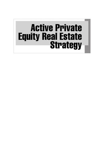 Cover of Active private equity real estate strategy