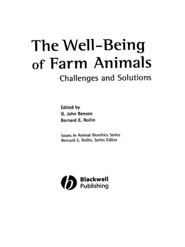 Cover of The Well-Being of Farm Animals