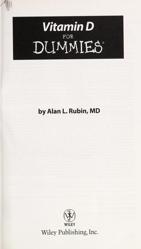 Cover of Vitamin D for dummies