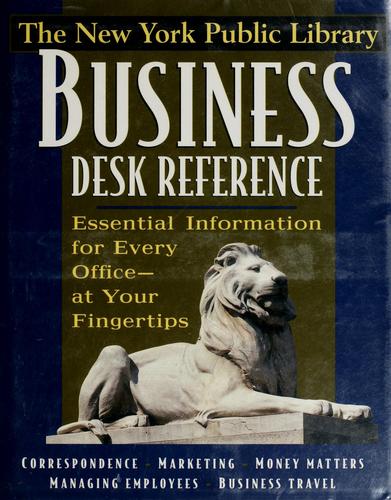 Cover of The New York Public Library business desk reference