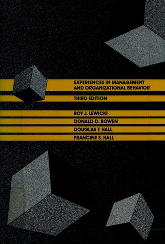 Cover of Experiences in management and organizational behavior