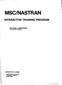 Cover of Msc Nastran Interactive Training Programent Analysis in Mechanical Design