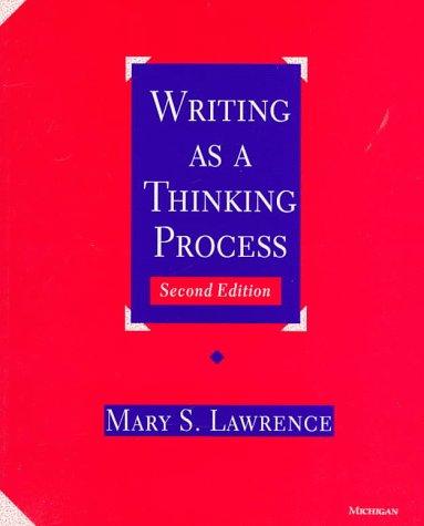 Cover of Writing as a thinking process