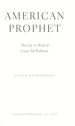 Cover of American prophet