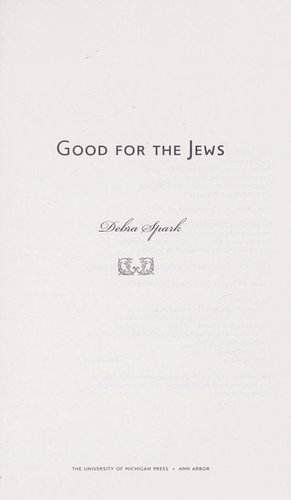 Cover of Good for the Jews