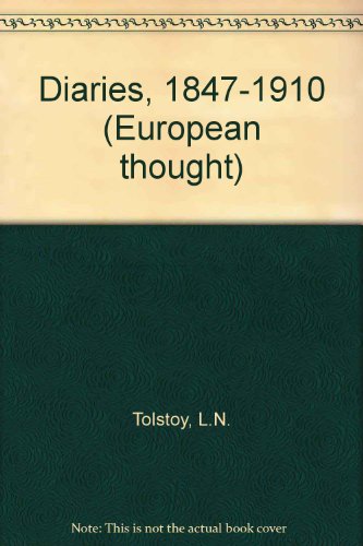 Cover of Tolstoy's Diaries: 1847-1894