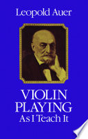 Cover of Violin Playing As I Teach It