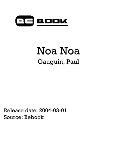 Cover of Noa Noa: The Tahitian Journal
