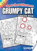 Cover of Spot-the-Differences Grumpy Cat Coloring Book