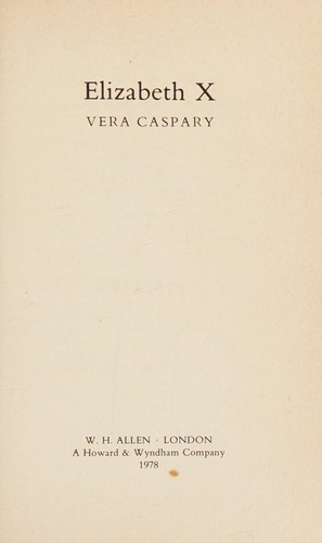 Cover of Elizabeth X
