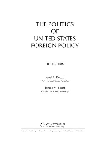 Cover of The politics of United States foreign policy
