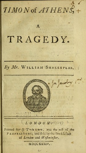 Cover of The life of Timon of Athens