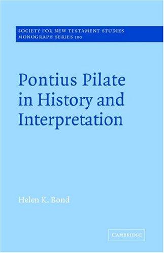 Cover of Pontius Pilate in history and interpretation