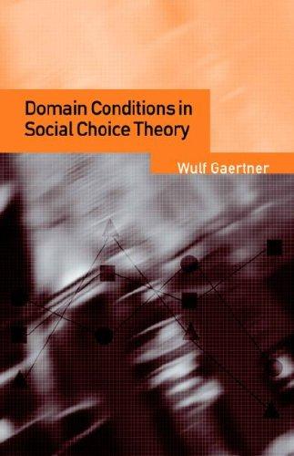 Cover of Domain Conditions in Social Choice Theory