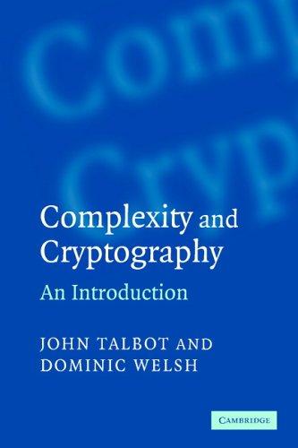Cover of Complexity and cryptography