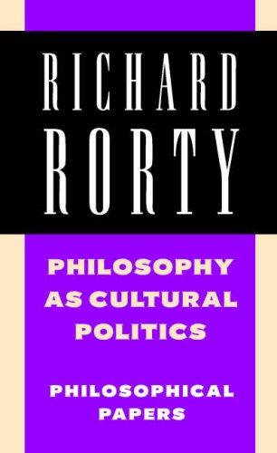 Cover of Philosophy as Cultural Politics