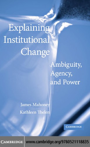 Cover of Explaining institutional change
