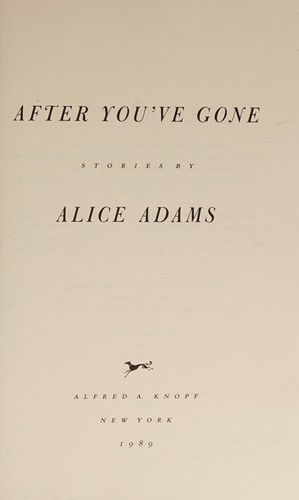 Cover of After You've Gone, Stories
