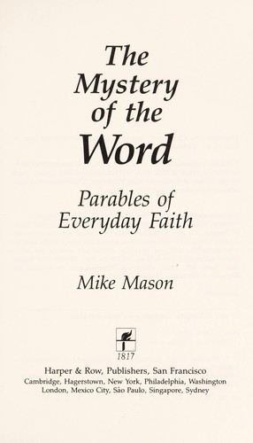 Cover of Mystery of the Word
