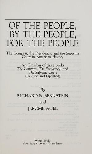 Cover of Of the People, By the People, For the People