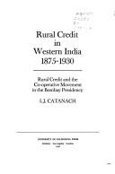 Cover of Rural credit in western India, 1875-1930