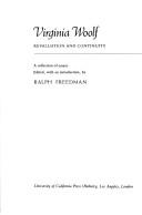 Cover of Virginia Woolf, revaluation and continuity