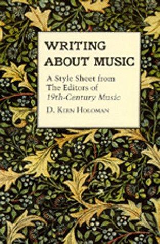 Cover of Writing about music