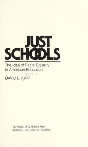 Cover of Just schools