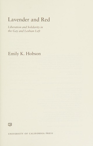 Cover of Lavender and red