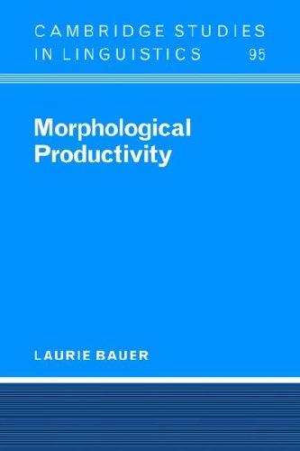 Cover of Morphological Productivity (Cambridge Studies in Linguistics)