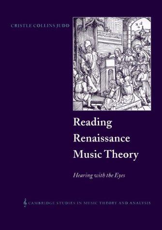 Cover of Reading Renaissance Music Theory