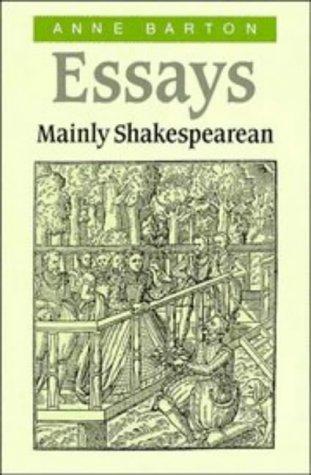 Cover of Essays, mainly Shakespearean